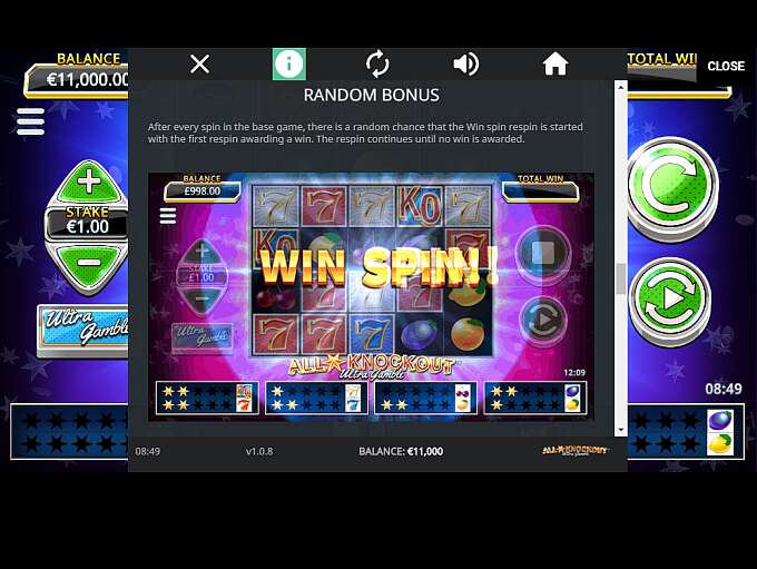 All Star Knockout Ultra Gamble Slot