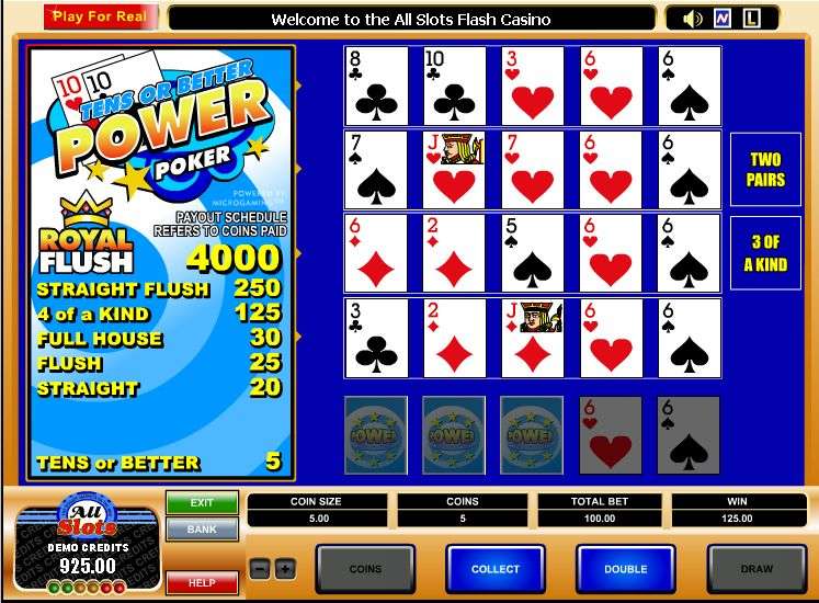 Tens or Better Power Poker